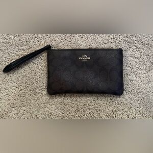 Coach Brown  Signature Wristlet